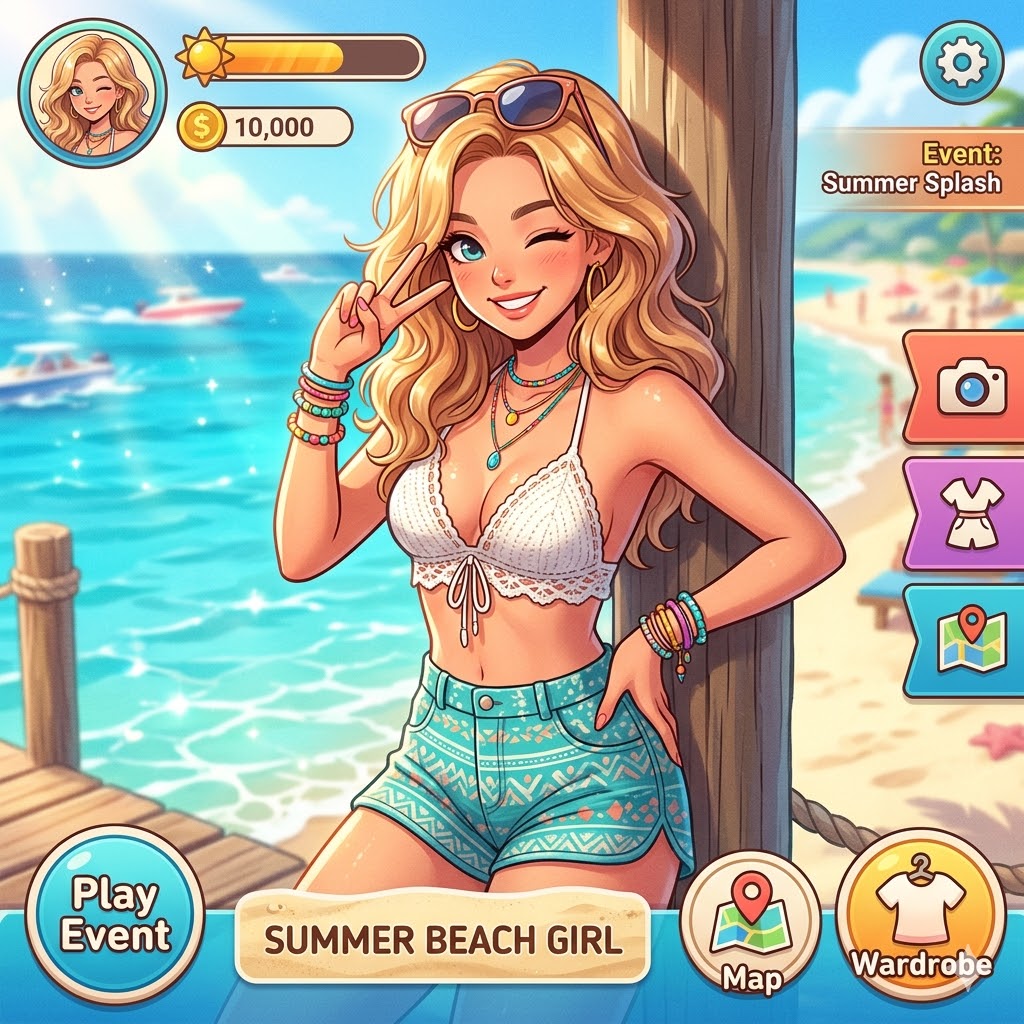 Summer Beach Girl